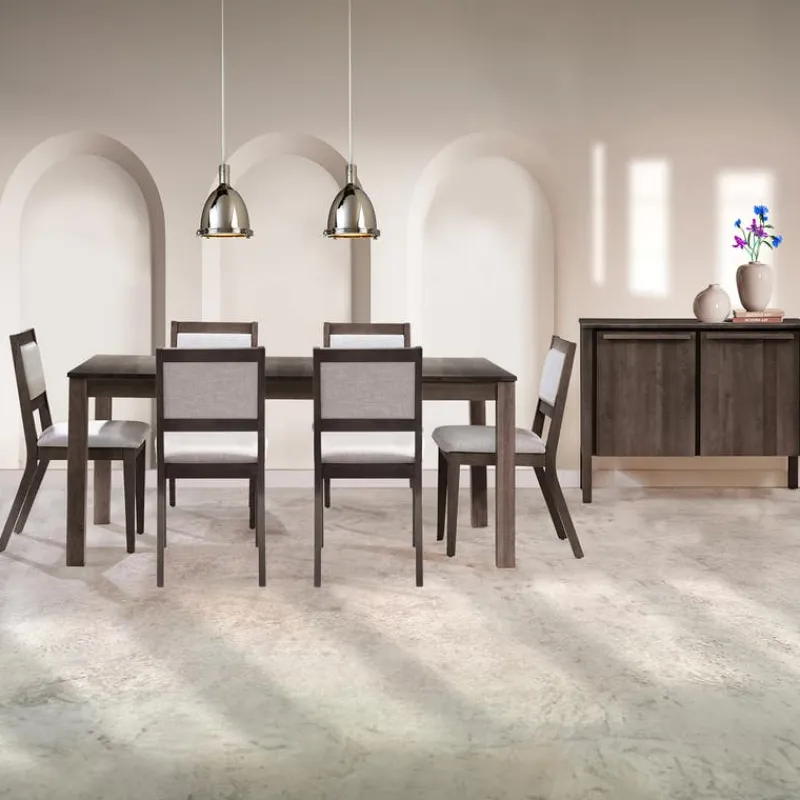 Arboit Poitras Table with Extension Leaf (54" to 70") and 6 Chairs -