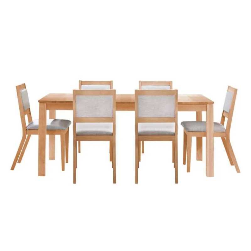 Arboit Poitras Table with Extension Leaf (54" to 70") and 6 Chairs - Natural