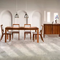 Arboit Poitras Table with Extension Leaf (54" to 70") and 4 Chairs -