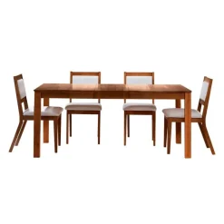 Arboit Poitras Table with Extension Leaf (54" to 70") and 4 Chairs -
