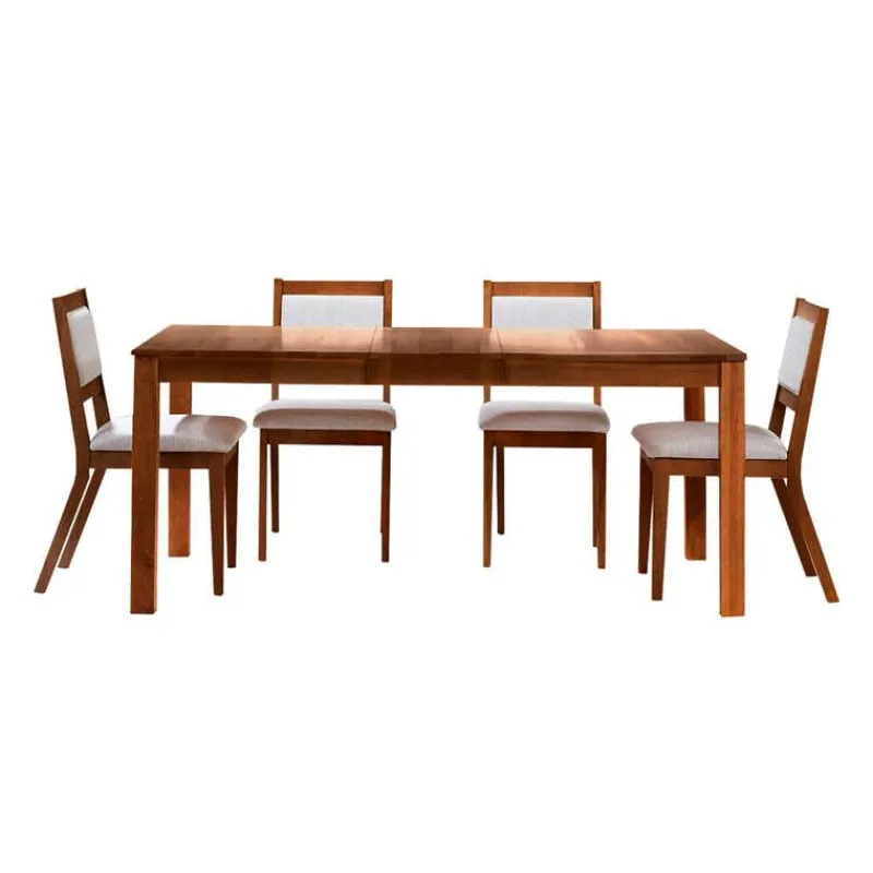 Arboit Poitras Table with Extension Leaf (54" to 70") and 4 Chairs -