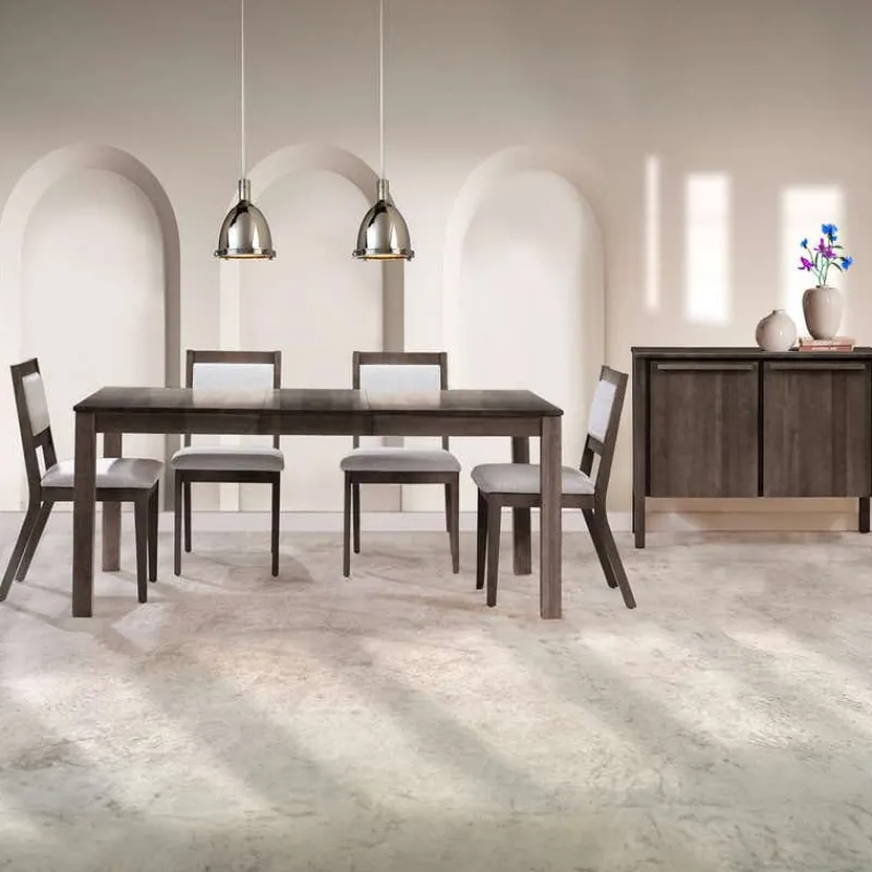 Arboit Poitras Table with Extension Leaf (54" to 70") and 4 Chairs -