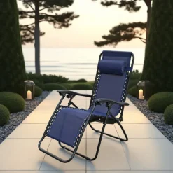 Textilene Zero Gravity Folding Chair - Blue