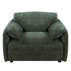Textured Velvet Feather-Filled Armchair -