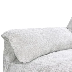 Textured Velvet Feather-Filled Sofa - Beige