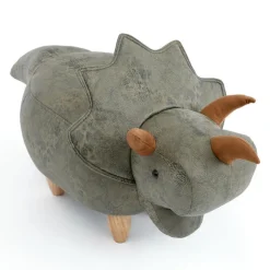 Triceratops-Shaped Kids Pouf – 37.8" x 14.2" x 14.6"