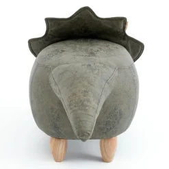 Triceratops-Shaped Kids Pouf – 37.8" x 14.2" x 14.6"