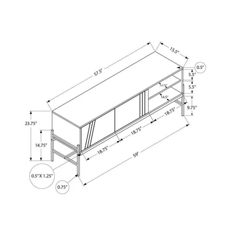 Monarch TV Stand 60" -