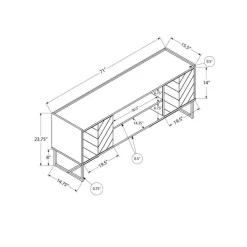 Monarch TV Stand 72