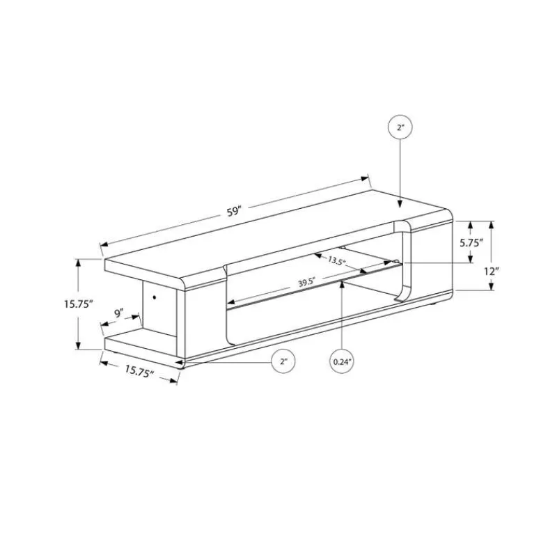 Monarch TV Stand 60" -
