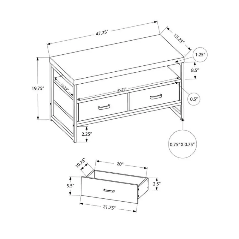 Monarch TV Stand 48" -
