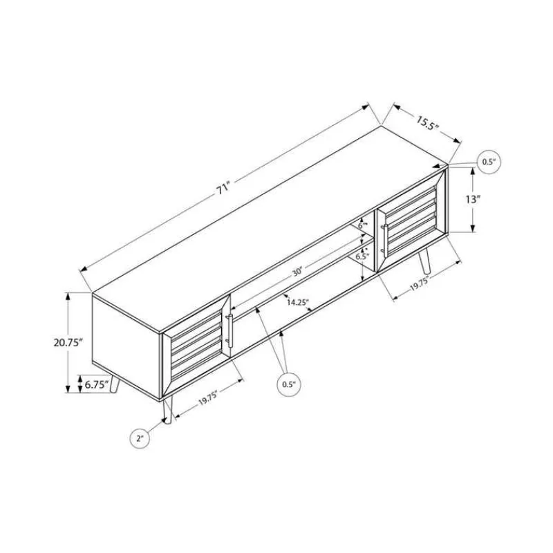 Monarch TV Stand 72" -