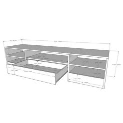 Nexera TV Stand with Drawer 72