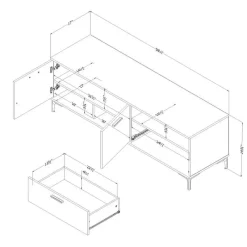 Meubles South Shore TV Stand with Drawer 60" - South Shore