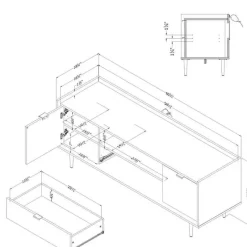 Meubles South Shore TV Stand with Drawers 72" - South Shore