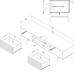 Meubles South Shore TV Stand with Drawers 70" - South Shore