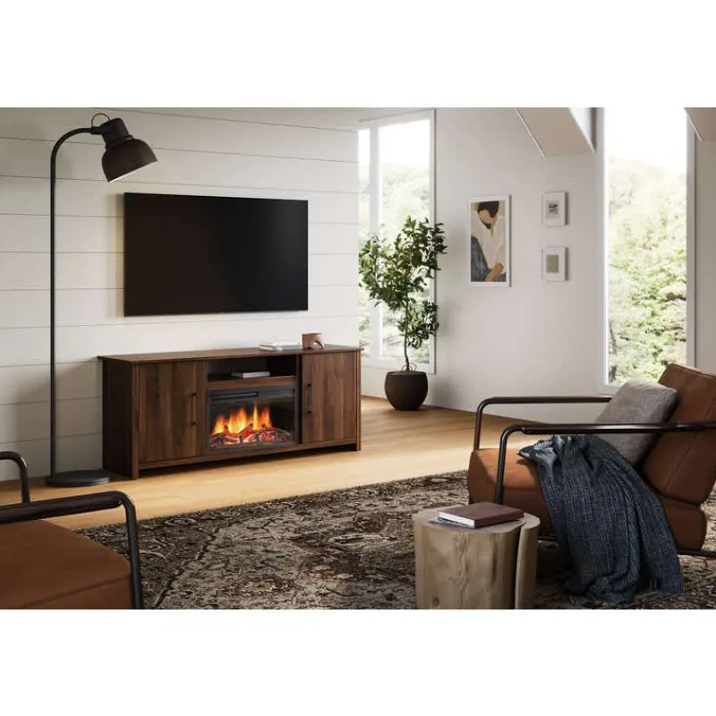 Meubles South Shore TV Stand with Electric Fireplace 60" - South Shore