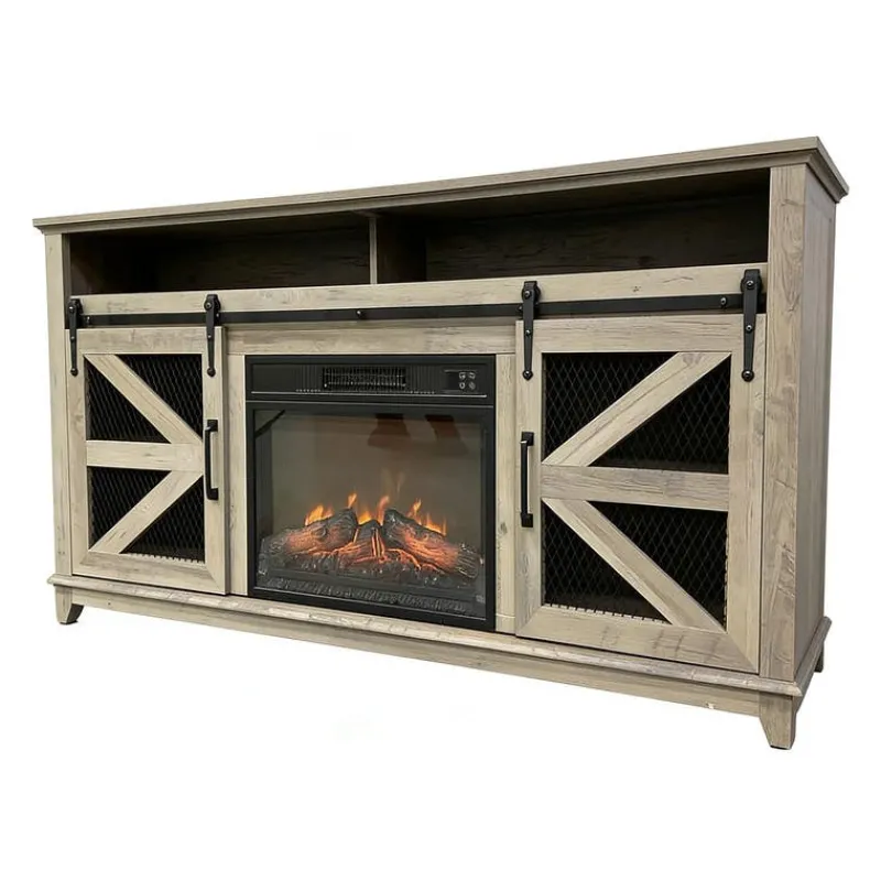TV Stand with Electric Fireplace 66"