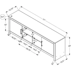 Monarch TV Stand with Storage 72