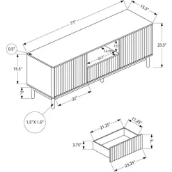 Monarch TV Stand with Storage 72