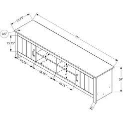 Monarch TV Stand with Storage 72" -