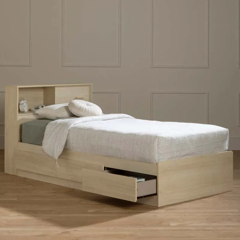 Meubles South Shore Twin Bed with 3-Drawer Storage and Headboard (39") - South Shore