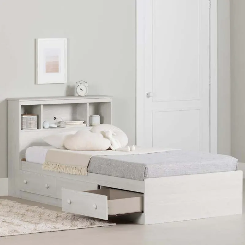 Meubles South Shore Twin Bed with 3-Drawer Storage and Headboard (39") - South Shore