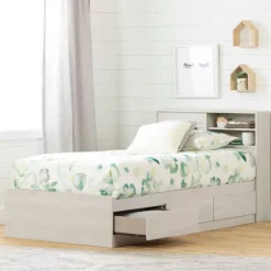 Meubles South Shore Twin Bed with 3-Drawer Storage and Headboard (39") - South Shore