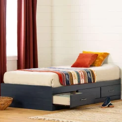 Meubles South Shore Twin Bed with 3-Drawer Storage (39