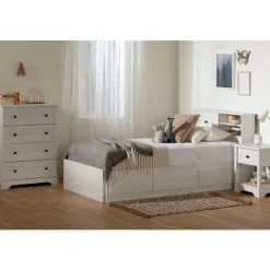 Meubles South Shore Twin Bed with 3-Drawer Storage and Headboard (39