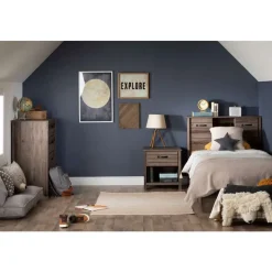 Meubles South Shore Twin Bed with 3-Drawer Storage and Headboard (39") - South Shore