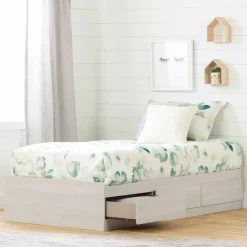Meubles South Shore Twin Bed With 3-Drawer Storage (39