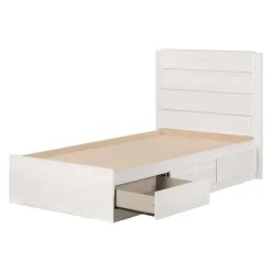 Meubles South Shore Twin Bed with 3-Drawer Storage and Headboard (39