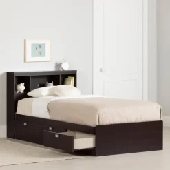 Meubles South Shore Twin Bed with 3-Drawer Storage and Headboard (39