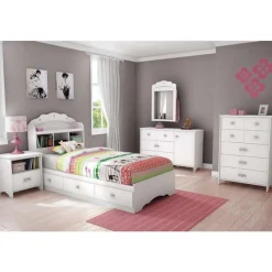 Meubles South Shore Twin Bed with 3-Drawer Storage and Headboard (39") - South Shore