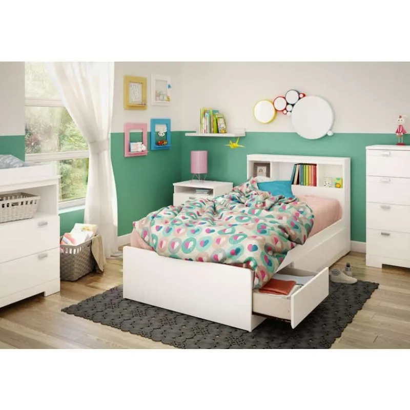 Meubles South Shore Twin Bed with 3-Drawer Storage and Headboard (39") - South Shore