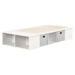 Meubles South Shore Twin Bed with Storage and Baskets (39