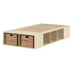 Meubles South Shore Twin Bed with Storage and Baskets (39