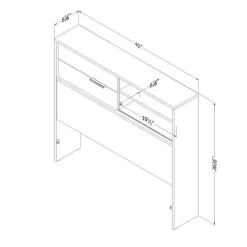 Meubles South Shore Twin Bookcase Headboard 39'' - South Shore