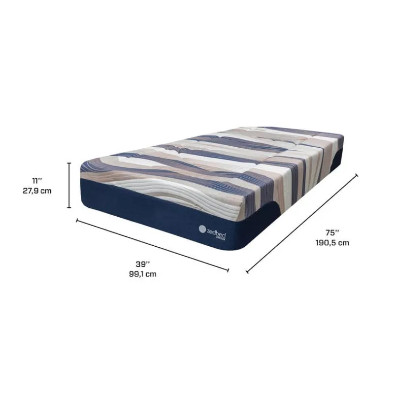 ZedBed Twin Firm Mattress with Pocket Coils - 39"