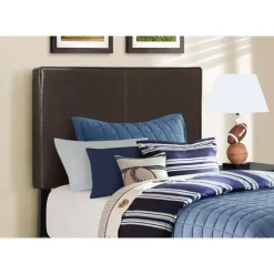 Monarch Twin Leather-Look Bed with Headboard (39