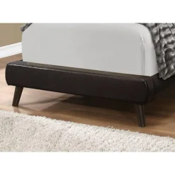 Monarch Twin Leather-Look Bed with Headboard (39")
