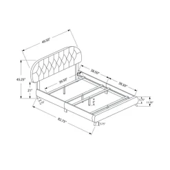 Monarch Twin Leather-Look Bed with Headboard (39