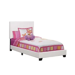 Monarch Twin Leather-Look Bed with Headboard (39