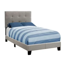 Monarch Twin Linen Bed with Headboard (39
