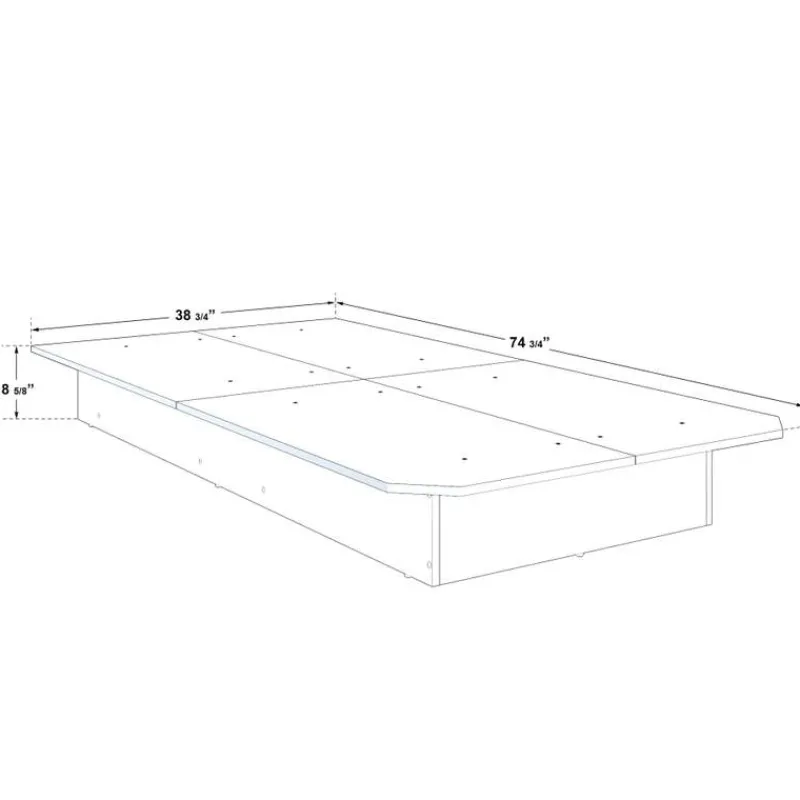SUA-V Twin Platform Bed (39")