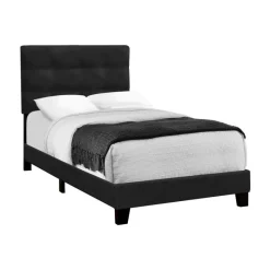 Monarch Twin Velvet Bed with Headboard (39")