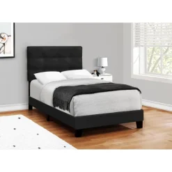 Monarch Twin Velvet Bed with Headboard (39