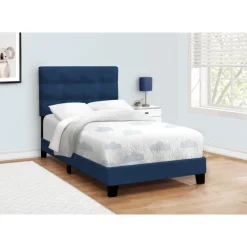 Monarch Twin Velvet Bed with Headboard (39