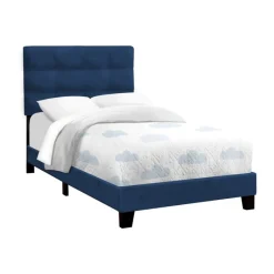 Monarch Twin Velvet Bed with Headboard (39